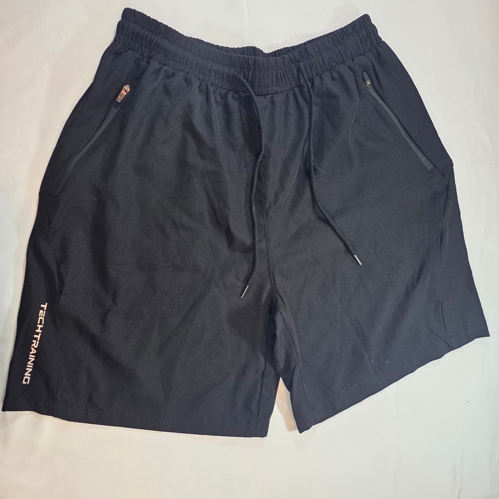 Men's Large Workout Shorts moisture wicking Black